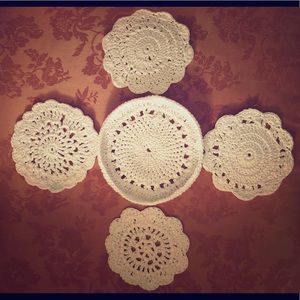 Set of 4 Coasters w/Holder